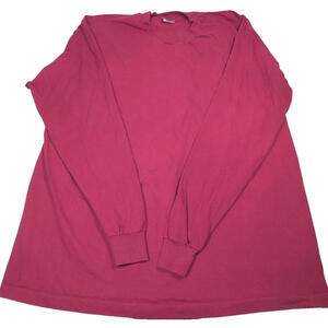 Vintage BVD Long Sleeve T-Shirt Mens 100% Cotton Preshrunk Red XXXL 90s Classic